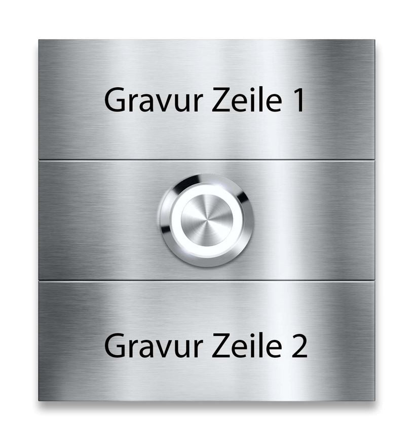 Metzler Türklingel mit austauschbaren Namensschildern mit optionaler Gravur | Magneto