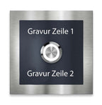 Metzler Klingelschild Edelstahl Anthrazit LED-Taster + Gravur | Boris