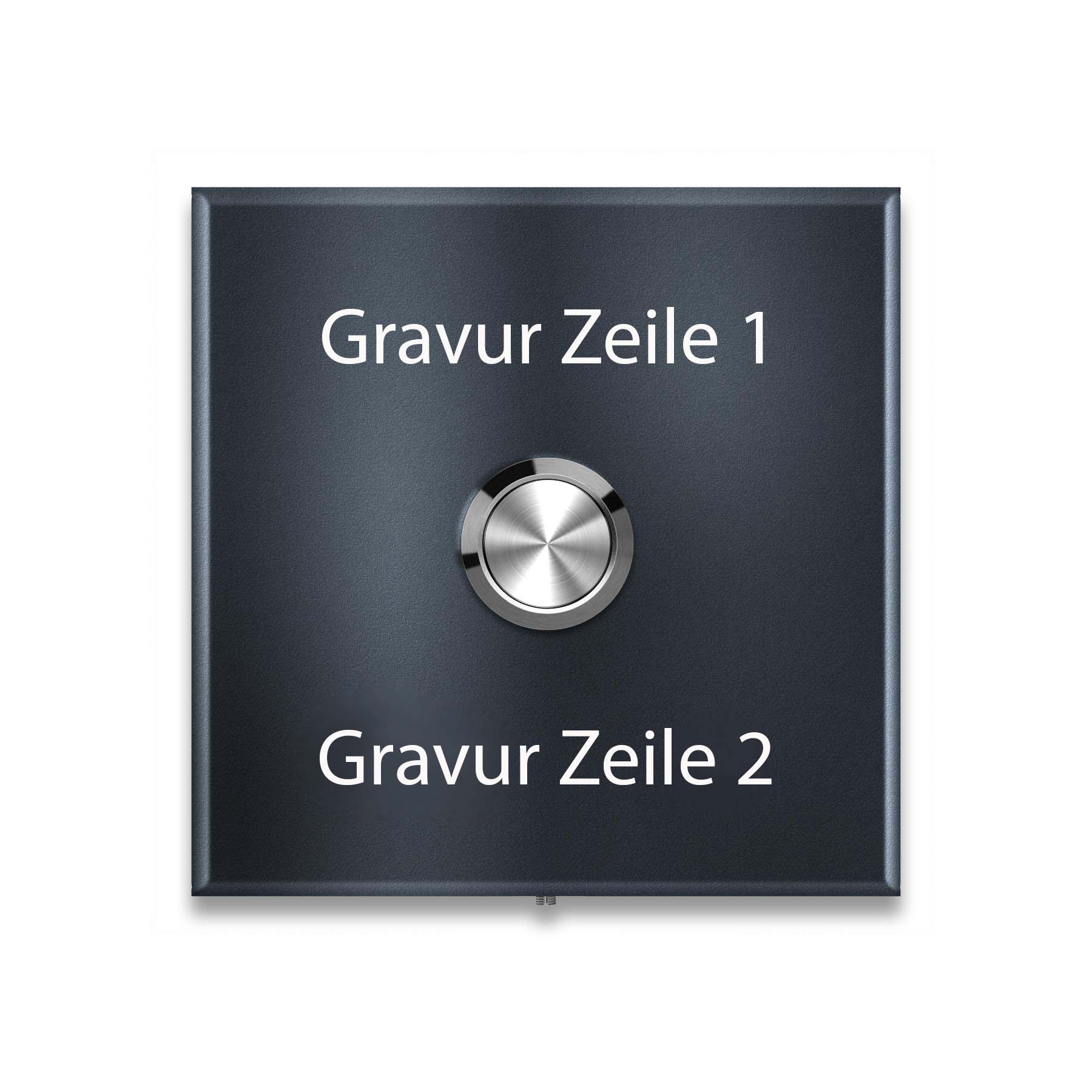 Metzler Türklingel Aufputz Gravur + LED-Taster | Vera