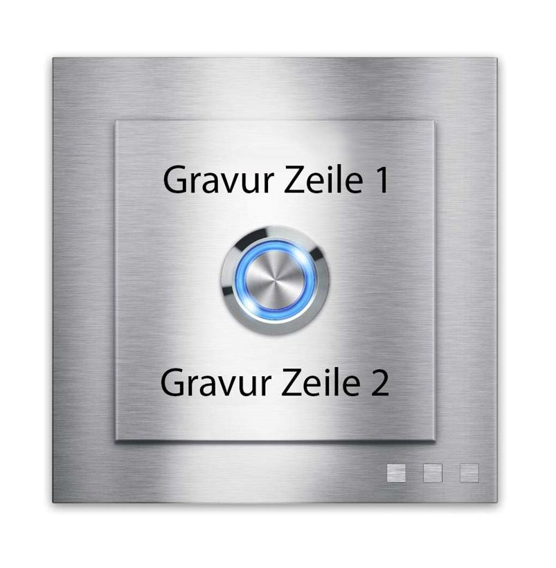 Metzler Klingelschild Edelstahl V4A Gravur optional | Boris