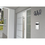 Personalisiertes Namensschild mit Monogramm in Anthrazit RAL 7016