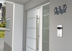 Personalisiertes Namensschild mit Monogramm in Anthrazit RAL 7016