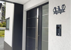 Personalisiertes Namensschild mit Monogramm in Anthrazit RAL 7016