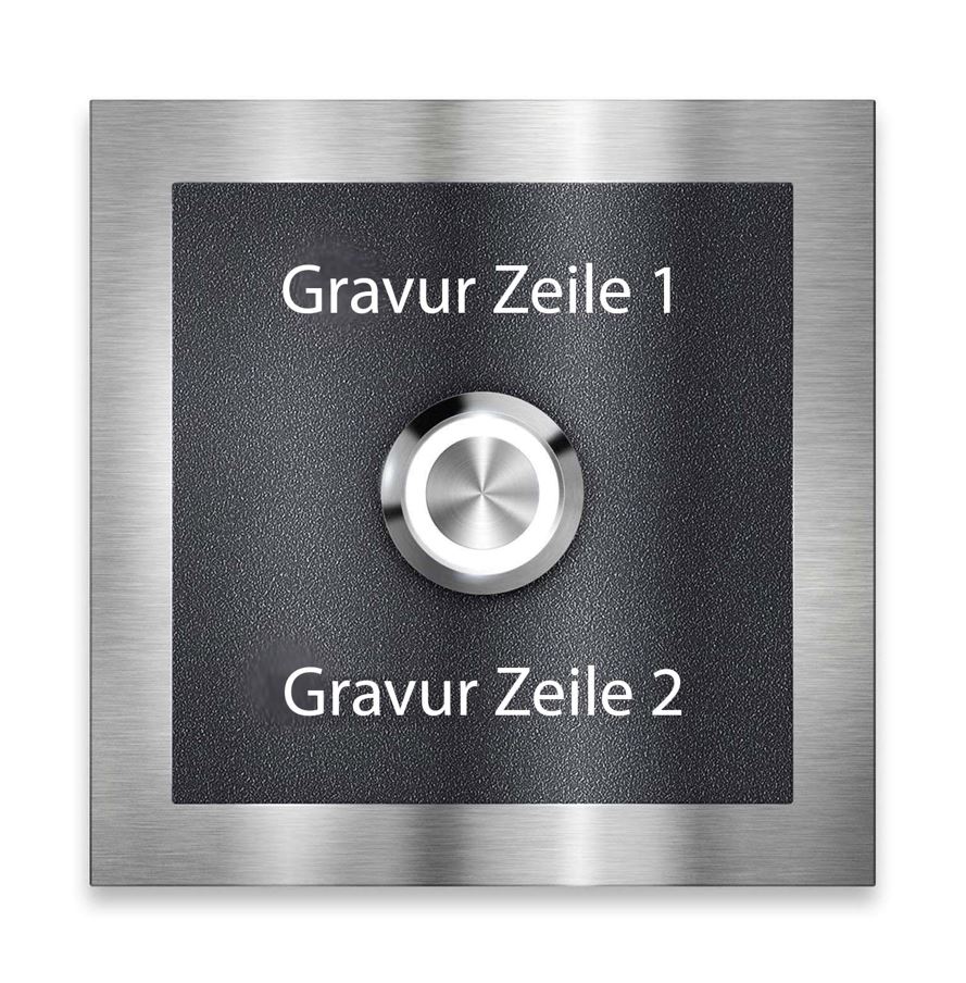 Metzler Klingelschild Edelstahl Eisenglimmer Gravur | Boris