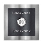 Metzler Klingelschild Edelstahl Eisenglimmer Gravur | Boris