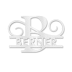 Personalisiertes Namensschild mit Monogramm in Anthrazit RAL 7016