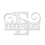 Personalisiertes Namensschild mit Monogramm in Anthrazit RAL 7016