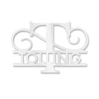 Personalisiertes Namensschild mit Monogramm in Anthrazit RAL 7016