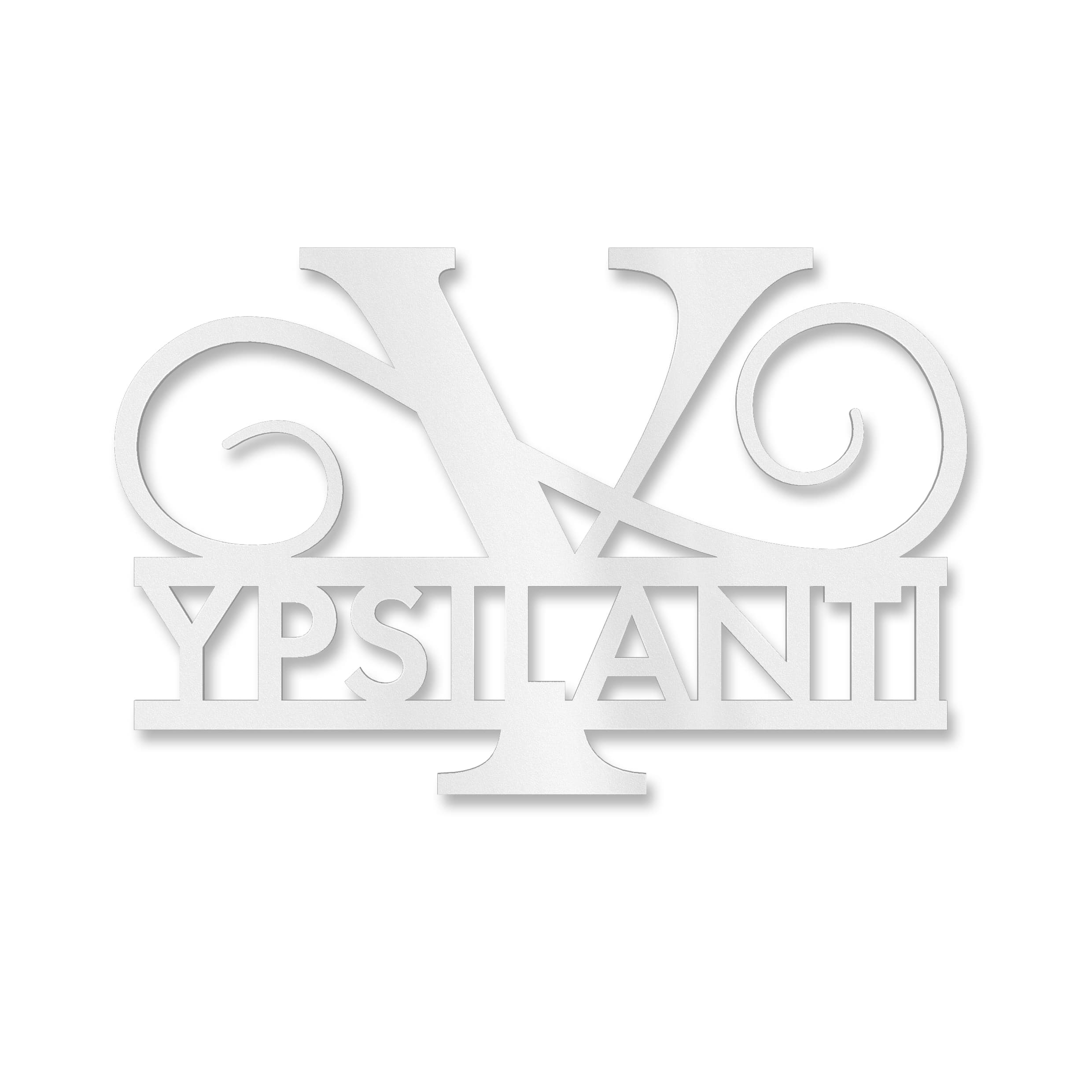 Personalisiertes Namensschild mit Monogramm in Anthrazit RAL 7016