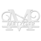 Personalisiertes Namensschild mit Monogramm in Anthrazit RAL 7016