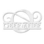 Personalisiertes Namensschild mit Monogramm in Anthrazit RAL 7016
