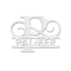 Personalisiertes Namensschild mit Monogramm in Anthrazit RAL 7016