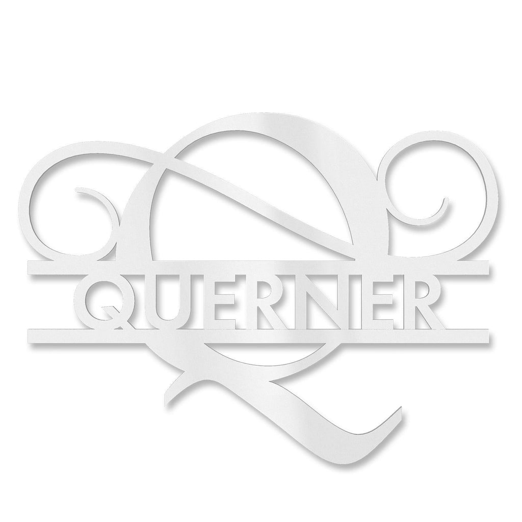 Personalisiertes Namensschild mit Monogramm in Anthrazit RAL 7016