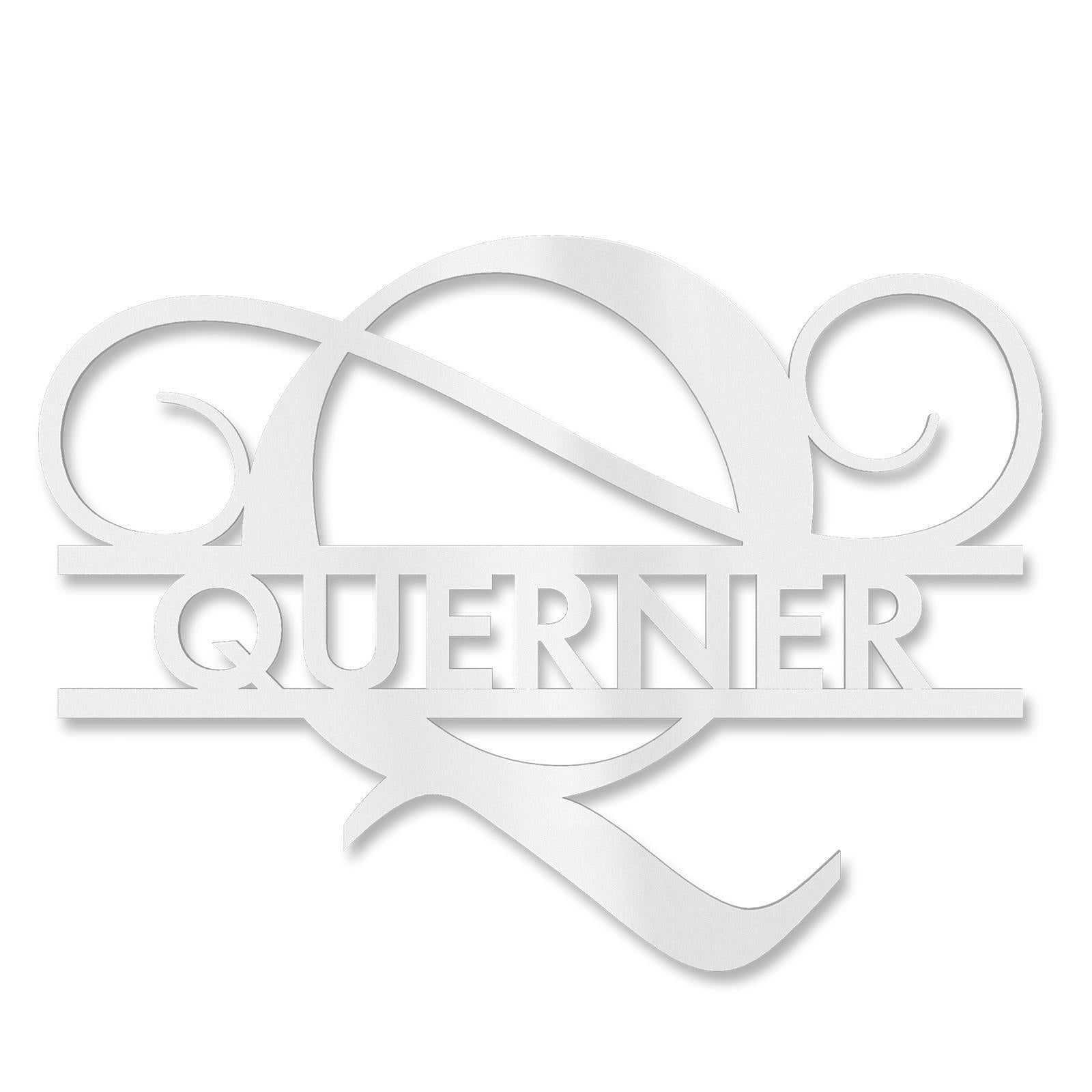 Personalisiertes Namensschild mit Monogramm in Anthrazit RAL 7016
