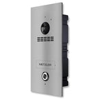 Metzler VDM10 Video-Türsprechanlage, Edelstahl RAL9007 Graualuminium, 1 Klingeltaster, Modell Kian, Unterputz, 2-Draht IP