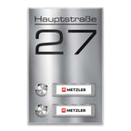 Metzler Klingel Aufputz Edelstahl Namensschilder | Tara M2
