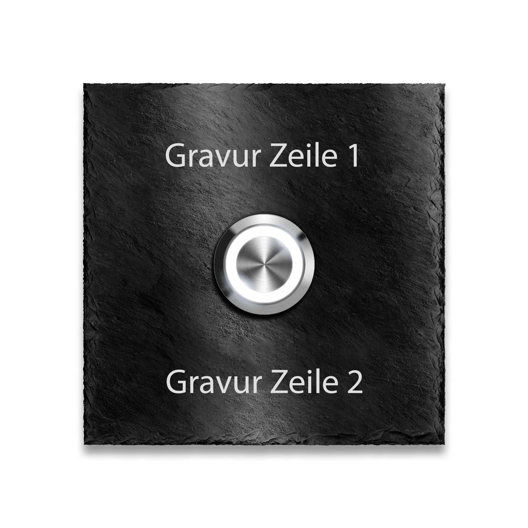 Metzler Türklingel Naturschiefer optionale Namensgravur Modell Kepa