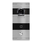 Metzler VDM10 Video-Türsprechanlage, Edelstahl RAL9007 Graualuminium, RFID-Leser, 1 Klingeltaster, Modell Bosco, 2-Draht IP