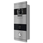 Metzler VDM10 Video-Türsprechanlage, Edelstahl RAL9007 Graualuminium, RFID-Leser, 1 Klingeltaster, Modell Bosco, 2-Draht IP