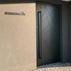 Metzler Edelstahl Schriftzug mit Straße & Hausnummer | Holm