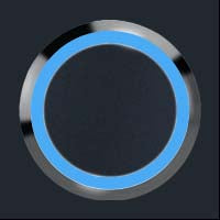 Anthrazit + LED-Ring blau