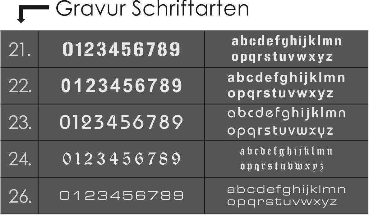 Modernes Hausnummernschild in Anthrazit RAL7016 - 160*110mm