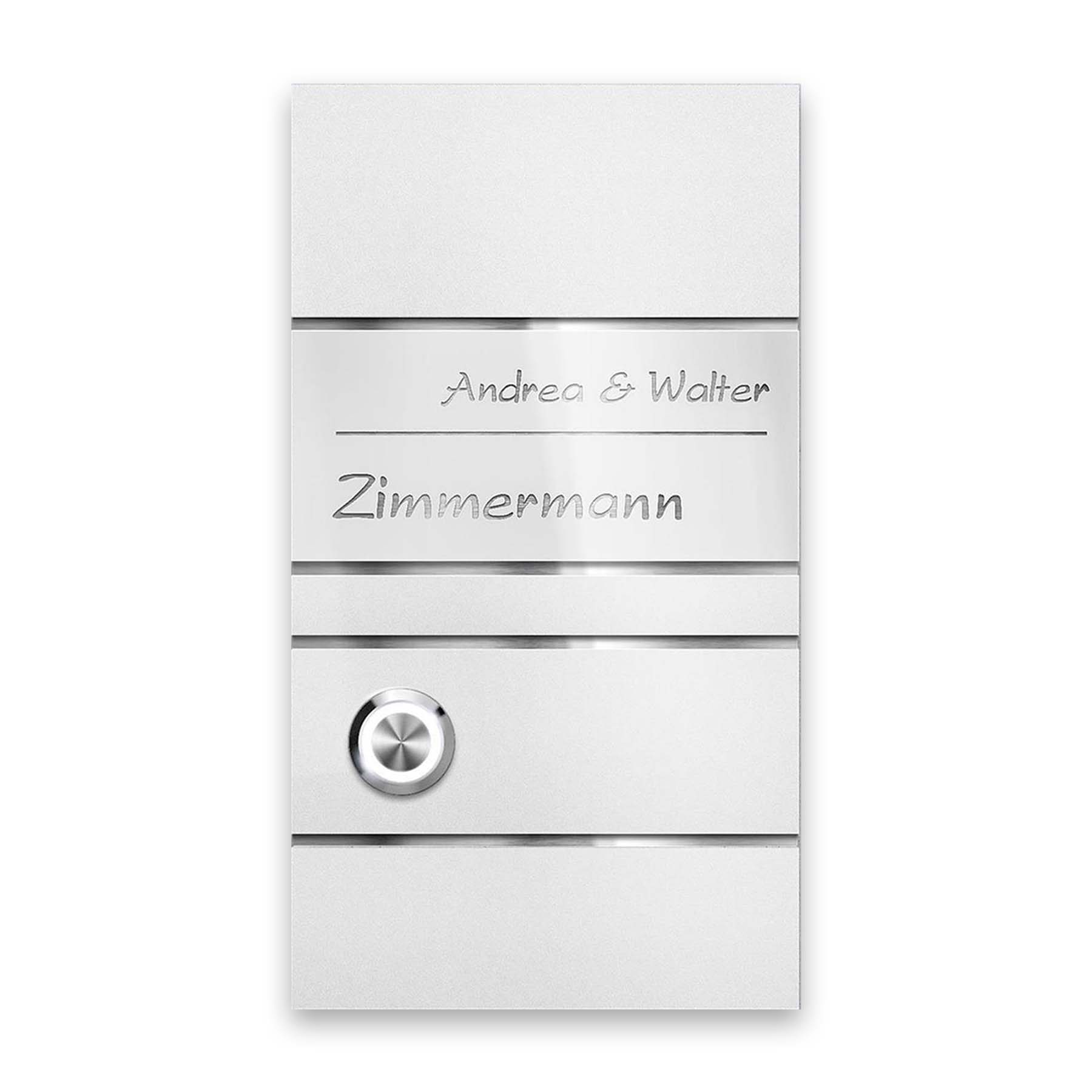 Metzler Design Türklingel mit Gravur | Ava Slim