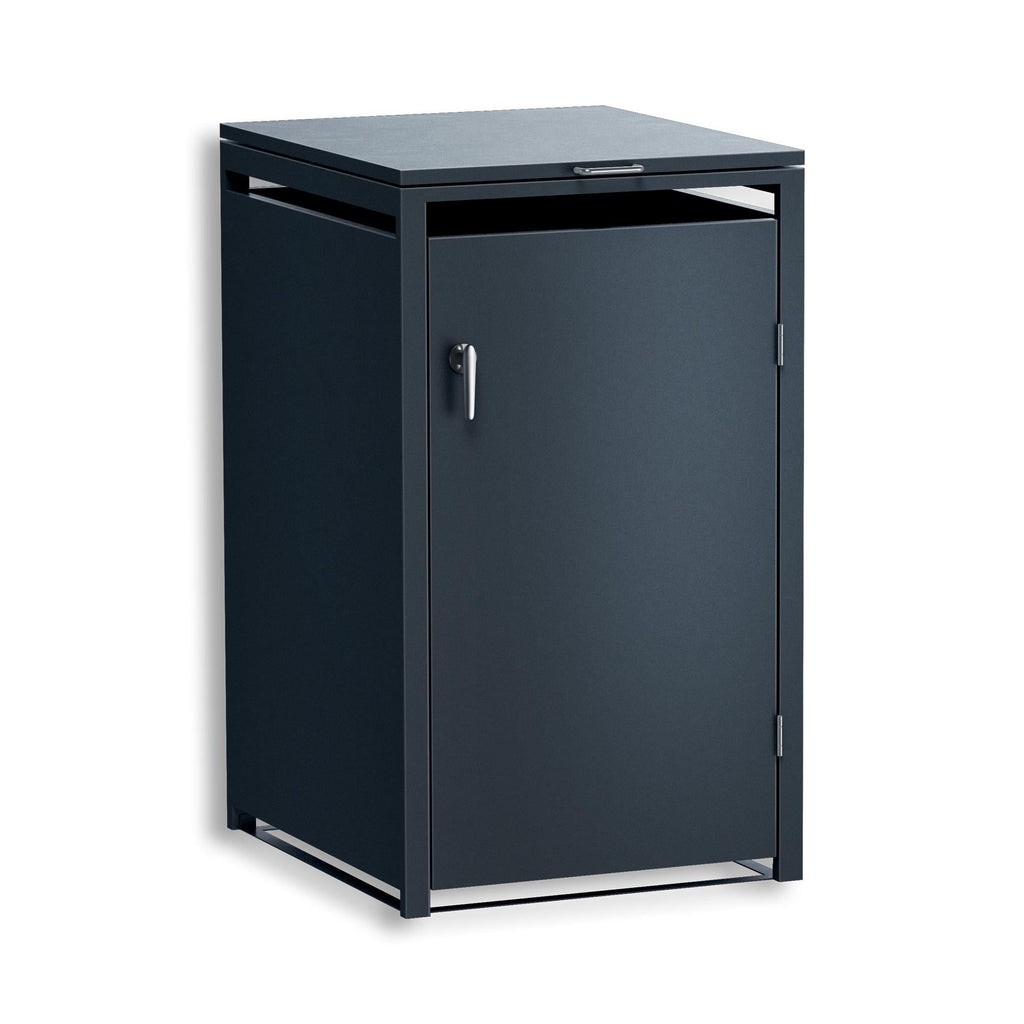 Metzler Mülltonnenbox | Einzelbox | rostfrei und massiv | 240l | RAL7016 Anthrazitgrau matt