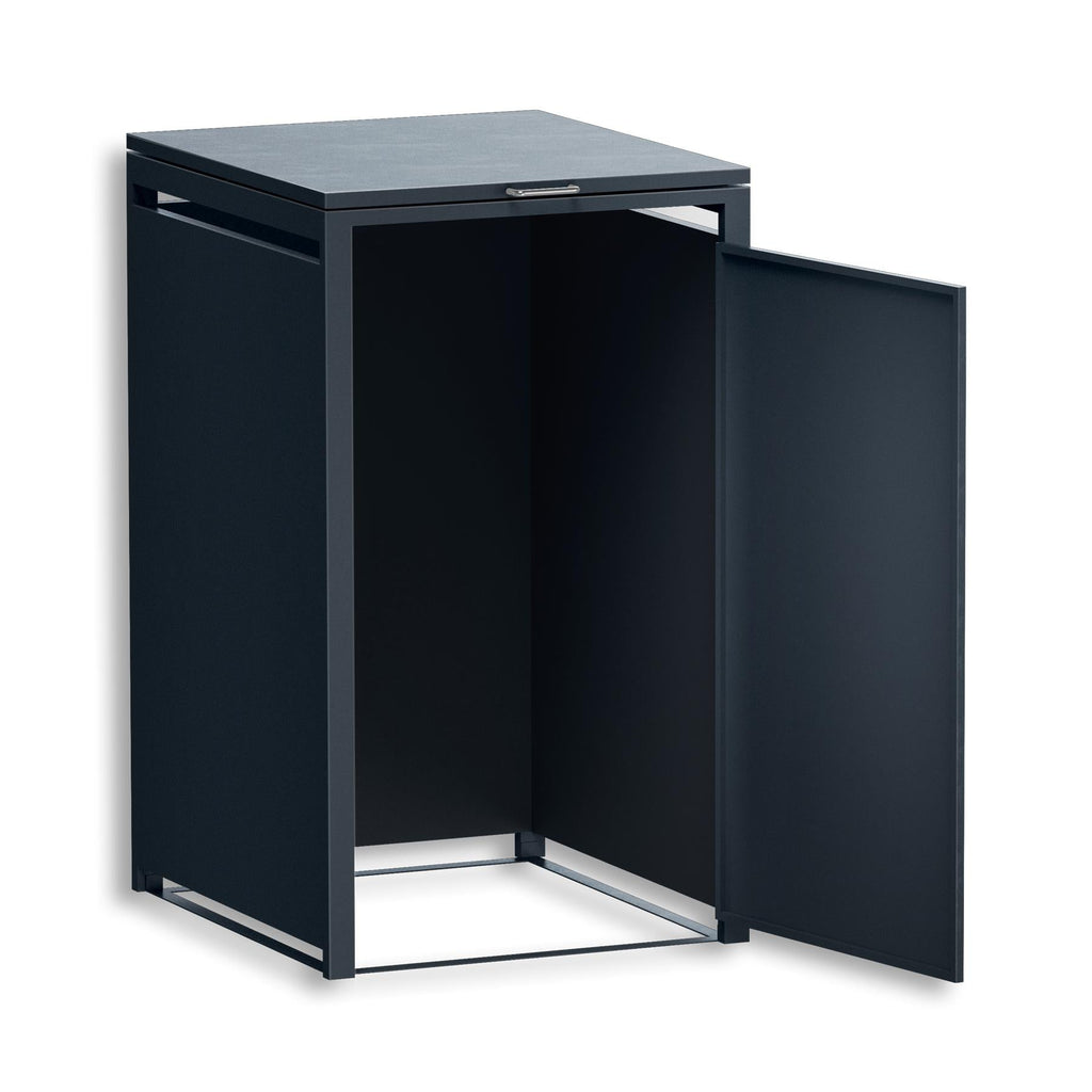 Metzler Mülltonnenbox | Einzelbox | rostfrei und massiv | 240l | RAL7016 Anthrazitgrau matt