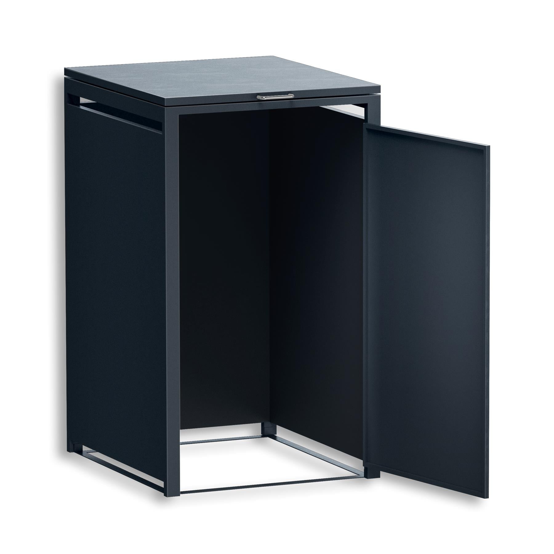 Metzler Mülltonnenbox | Einzelbox | rostfrei und massiv | 240l | RAL7016 Anthrazitgrau matt