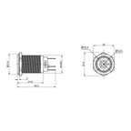 Metzler - Drucktaster 19mm - LED Symbol Power Weiß - IP67 IK10 - Edelstahl - Flach - Lötkontakte