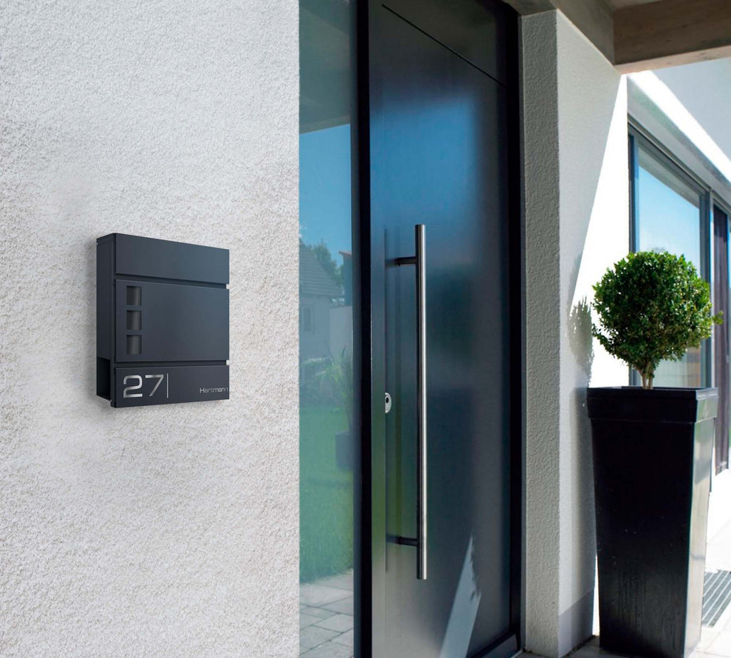 Metzler Briefkasten hochwertiger Stahl Sichtfenster | Cube