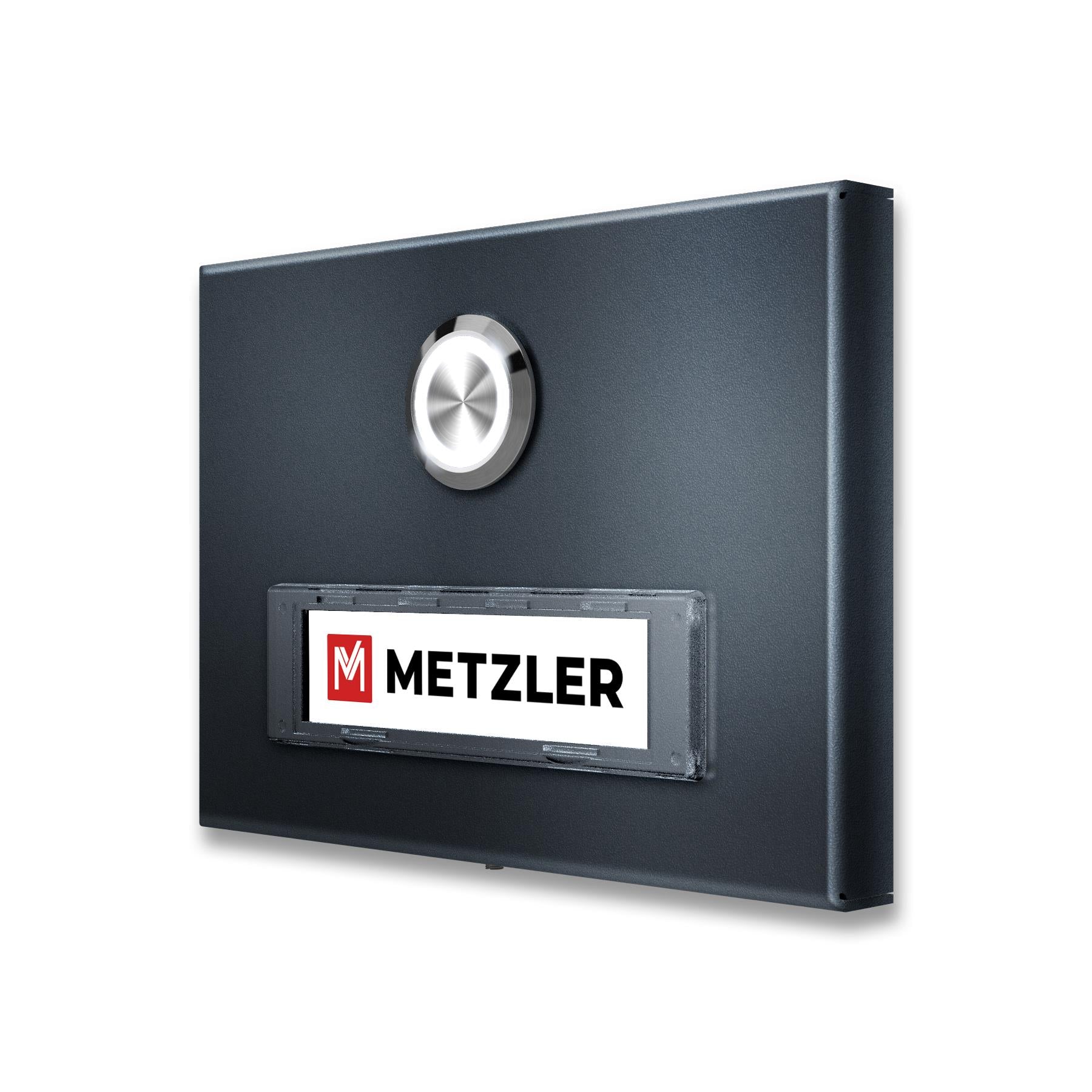 Metzler Türklingel Aufputz mit austauschbarem Namensschild | Abakos