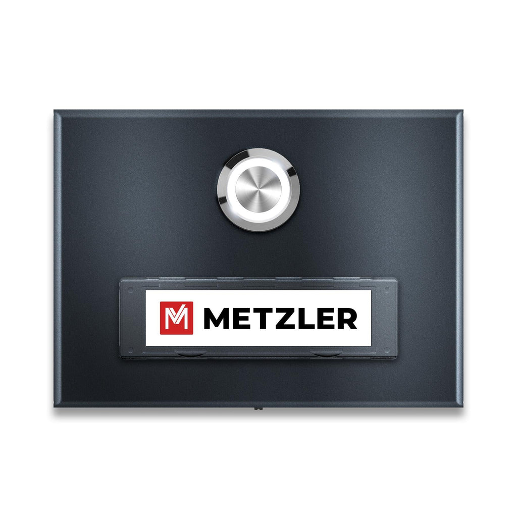 Metzler Türklingel Aufputz mit austauschbarem Namensschild | Abakos