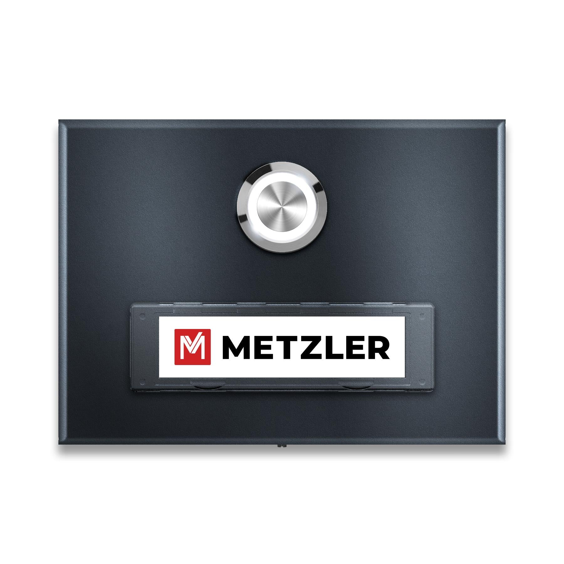 Metzler Türklingel Aufputz mit austauschbarem Namensschild | Abakos