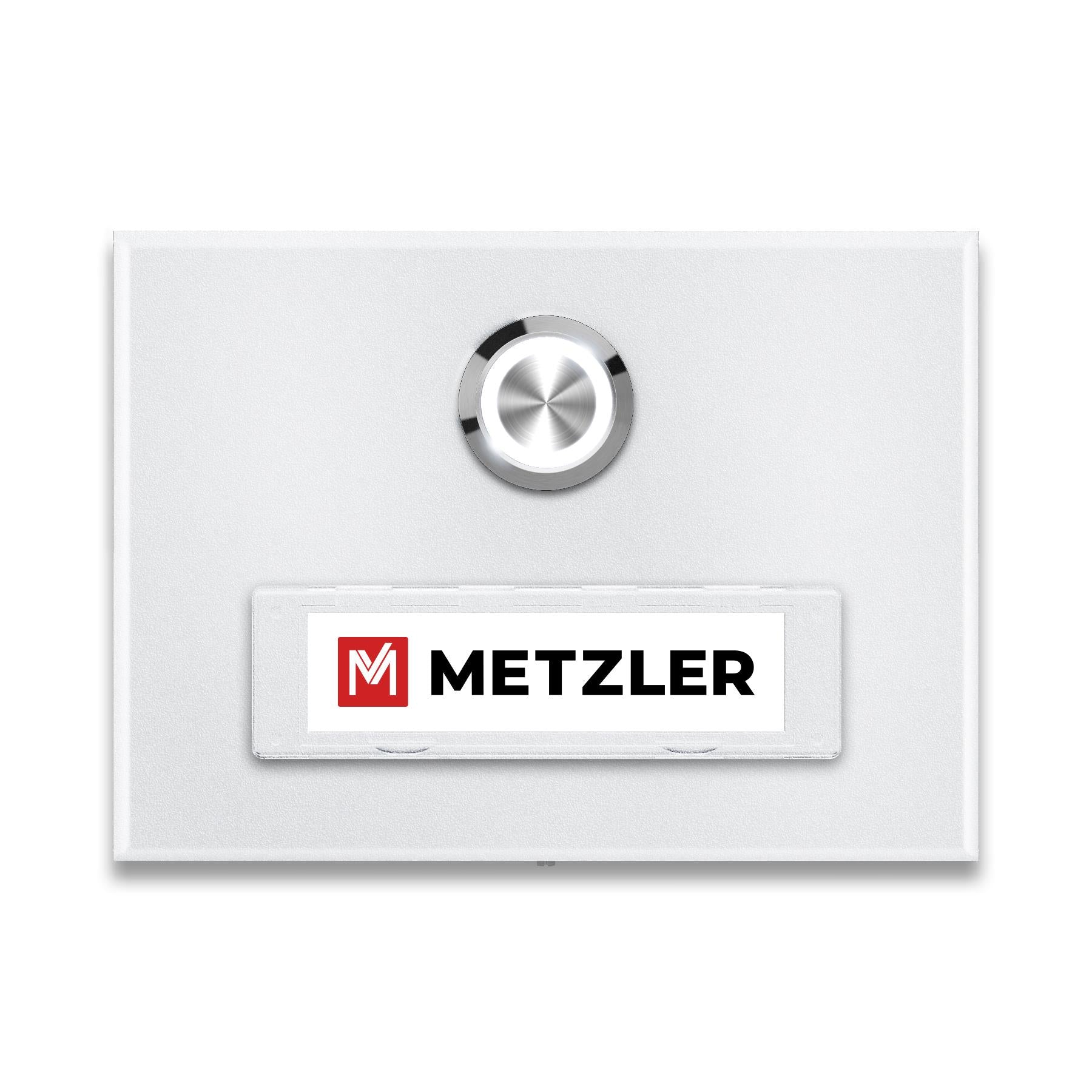 Metzler Türklingel Aufputz mit austauschbarem Namensschild | Abakos