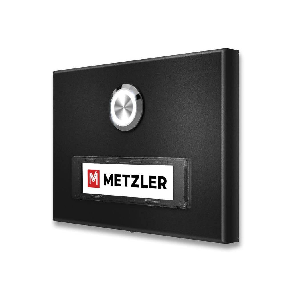 Metzler Türklingel Aufputz mit austauschbarem Namensschild | Abakos
