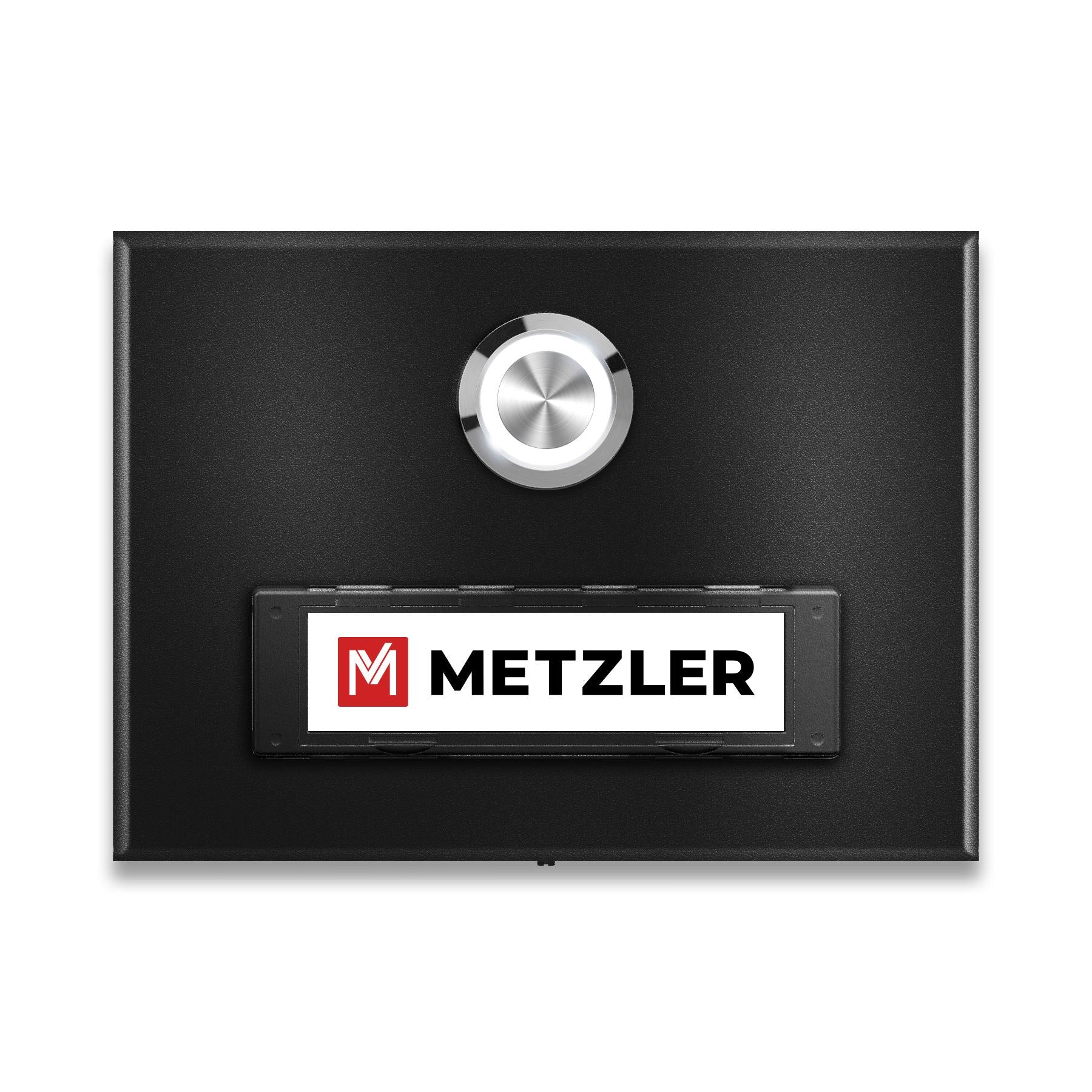 Metzler Türklingel Aufputz mit austauschbarem Namensschild | Abakos