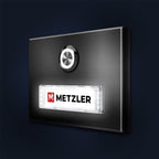 Metzler Türklingel Aufputz mit austauschbarem Namensschild | Abakos