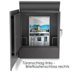 Metzler Briefkasten aus hochwertigem Stahl pulverbeschichtet | personalisiert mit Gravur | Lepo 1