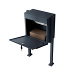 Metzler Paketbox rostfrei und massiv mit Ständer, RAL7016 Anthrazitgrau matt | Siebertbox 1
