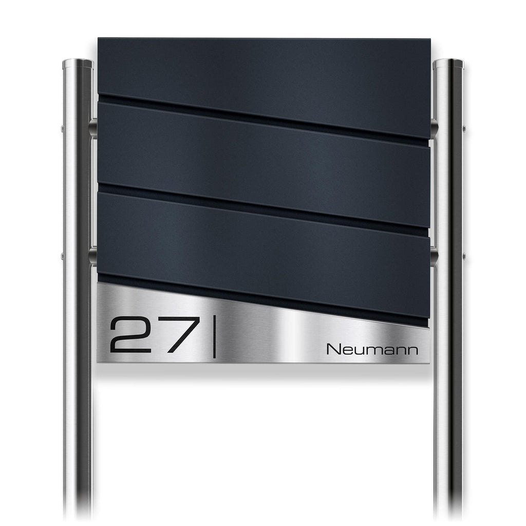Metzler Design Standbriefkasten mit Standfuß aus Edelstahl | Neumann