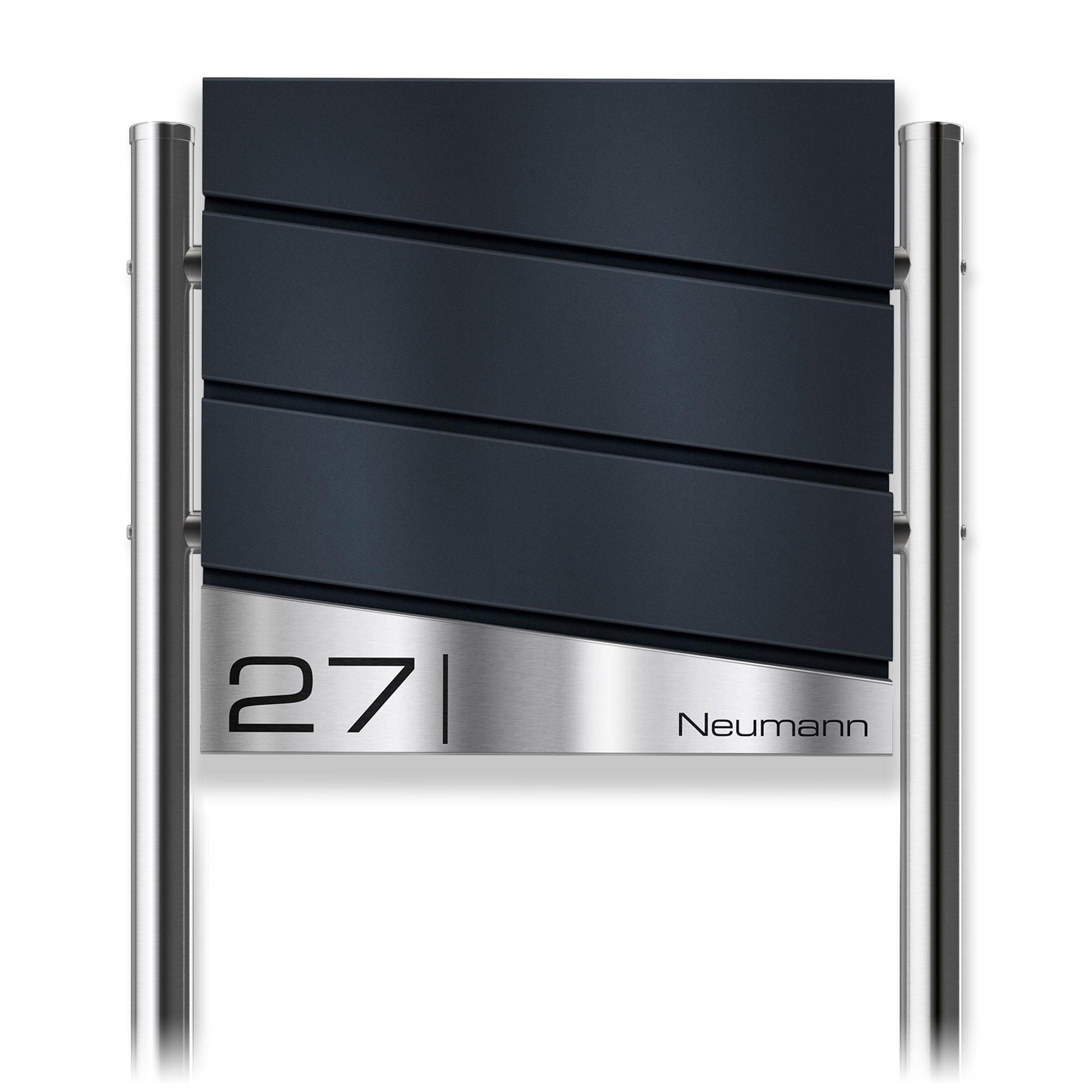 Metzler Design Standbriefkasten mit Standfuß aus Edelstahl | Neumann