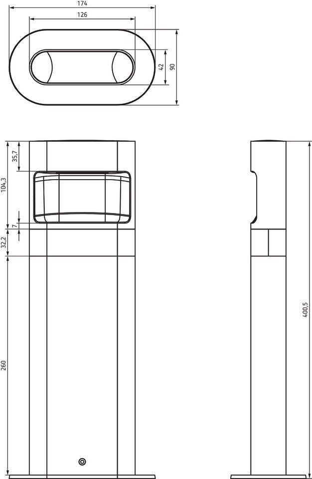 LED-Pollerleuchte | theLeda D B