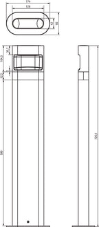 LED-Pollerleuchte | theLeda D B plus