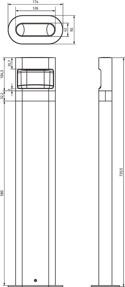 LED-Pollerleuchte | theLeda D B plus