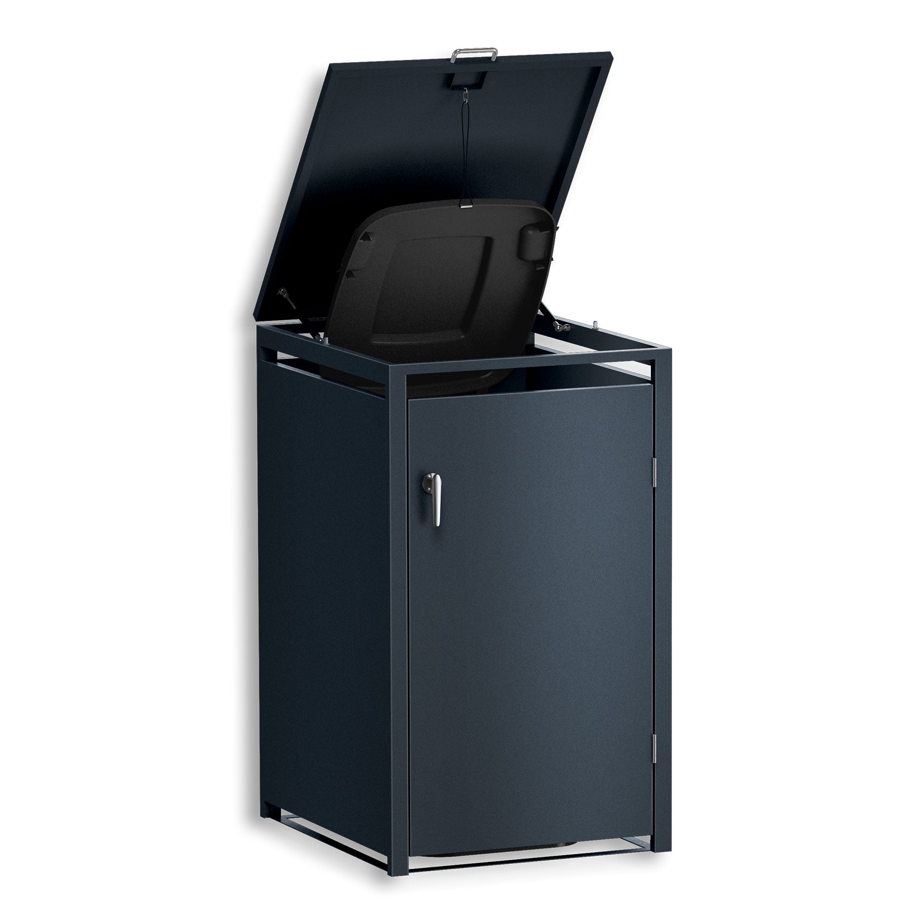 Metzler Mülltonnenbox | Einzelbox | rostfrei und massiv | 240l | RAL7016 Anthrazitgrau matt