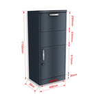 Metzler Paketbox rostfrei und massiv, RAL7016 Anthrazitgrau matt, | Monta