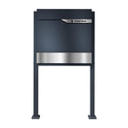 Metzler Paketbox rostfrei und massiv mit Ständer, RAL7016 Anthrazitgrau matt, | Siebertbox 2