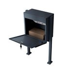 Metzler Paketbox rostfrei und massiv mit Ständer, RAL7016 Anthrazitgrau matt, | Siebertbox 2